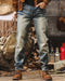 Vintage Slim Straight Jeans P1284
