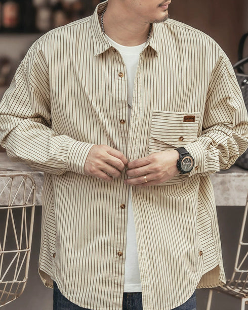 Vintage Stripe Work Shirt P1334