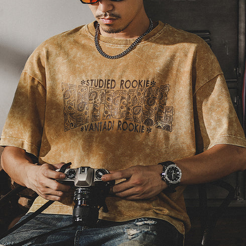 American Retro T-shirt Men's Short-sleeved P0921