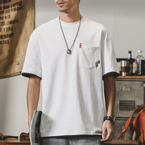 Simple Basic Style Half-sleeved T-shirt P0953