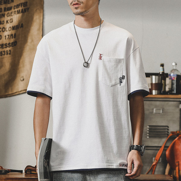 Simple Basic Style Half-sleeved T-shirt P0953