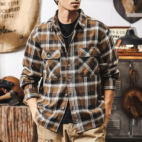 Checked Long Sleeve Shirt P1208