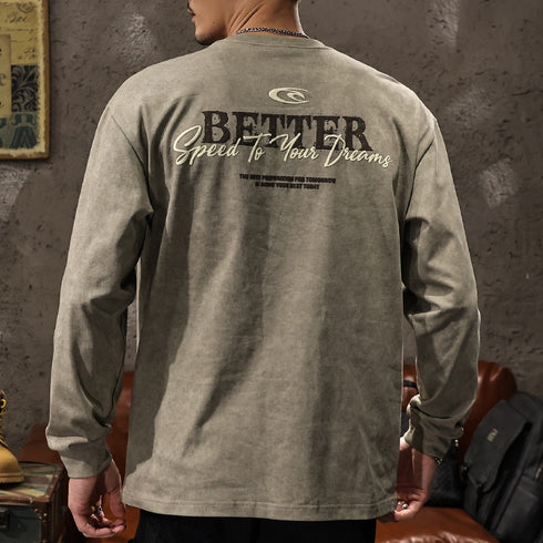 Printed Long-sleeved T-shirt P1042