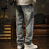Oversize Denim Trousers Straight Casual P1013