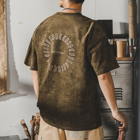 【OUTLET/即納】Distressed Drape Short-sleeved T-shirt P0999