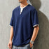 ツーボタンVネック半袖Tシャツ P2051