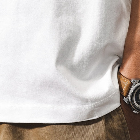 Casual White Long-sleeved T-shirt P1235