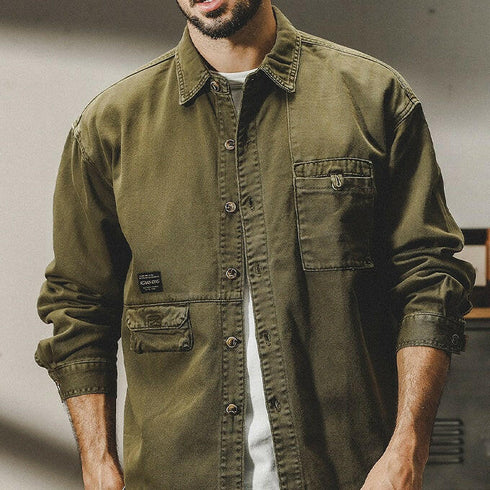 Vintage Long-sleeved Workshirt P0350