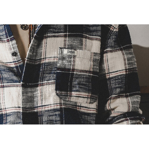 【OUTLET/即納】クラシックラインチェックシャツ P0085