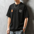 スクエアパッチプリント半袖Tシャツ P2163