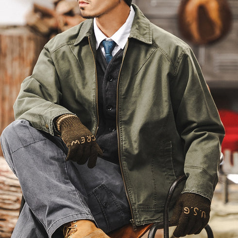 Retro Loose Fit Canvas Jacket P1263