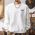 Casual White Long-sleeved T-shirt P1235