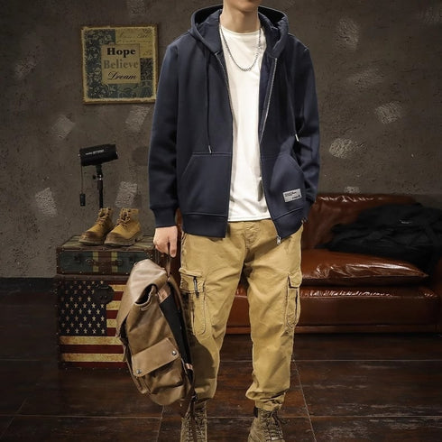 Minimal Line Zip Hoodie P1063