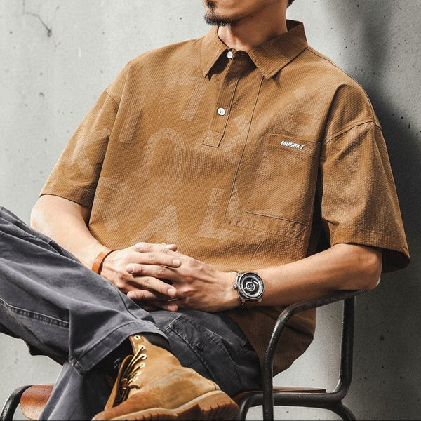 ジャカードロゴポロシャツ P2008