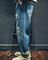 【BLUE LABEL】Ripped Straight Jeans P0019.