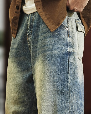 Vintage Design Denim Painter Pants P1328