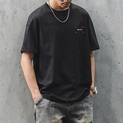フロントバックプリント半袖Tシャツ P2069