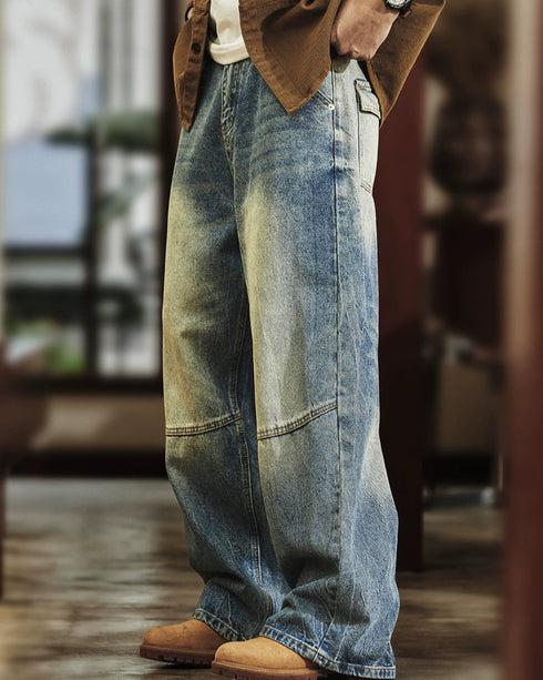 Vintage Design Denim Painter Pants P1328