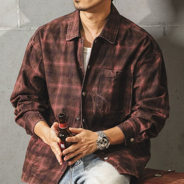 ヴィンテージチェック長袖シャツ P1981