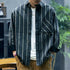 Striped Long-Sleeved Loose Shirt P0377