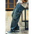 Straight Jeans Loose Multi-Pocket Pants P0378