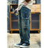 Straight Jeans Loose Multi-Pocket Pants P0378