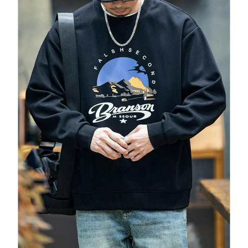 Long-sleeved Printing Round Neck T-shirt P0394