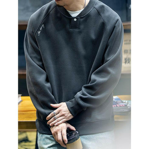 Heavyweight Collar Long-Sleeved T-shirt P0402