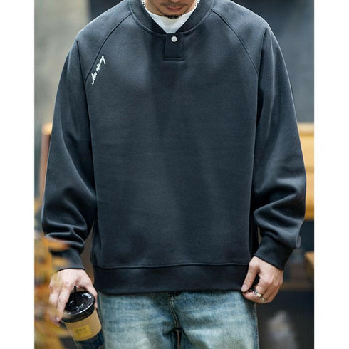 Heavyweight Collar Long-Sleeved T-shirt P0402