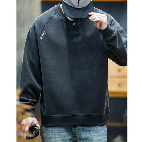 Heavyweight Collar Long-Sleeved T-shirt P0402