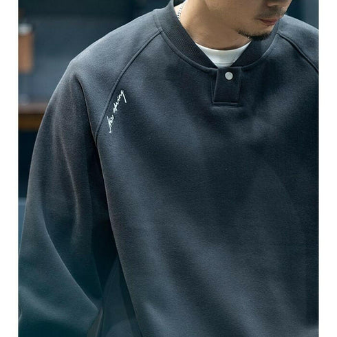 Heavyweight Collar Long-Sleeved T-shirt P0402