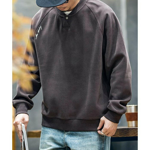 Heavyweight Collar Long-Sleeved T-shirt P0402