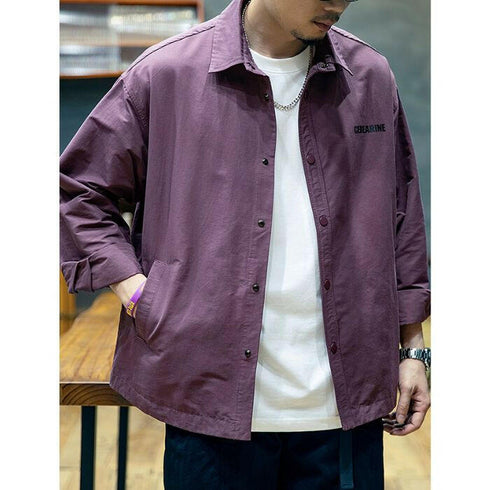 American Long-sleeved Loose Casual Shirt P0410