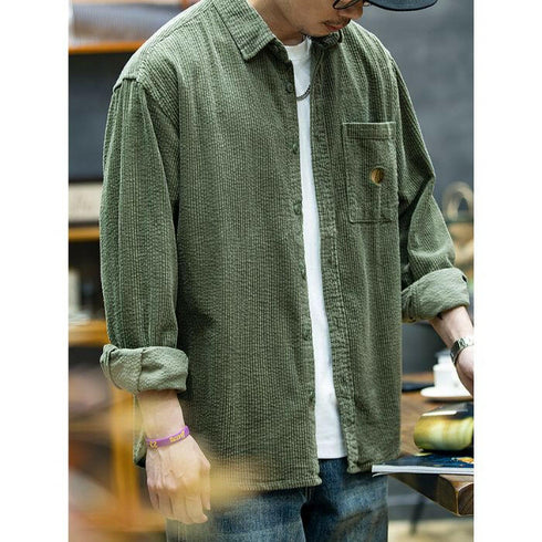 【OUTLET/即納】ワッフルテクスチャーロングシャツ P0436