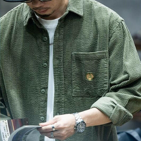 【OUTLET/即納】ワッフルテクスチャーロングシャツ P0436