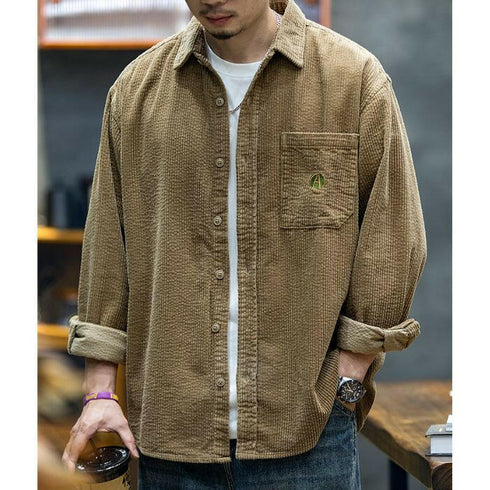 【OUTLET/即納】ワッフルテクスチャーロングシャツ P0436