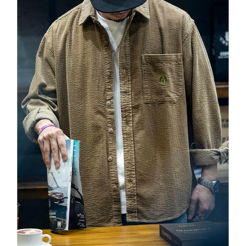 【OUTLET/即納】ワッフルテクスチャーロングシャツ P0436