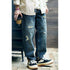 Broken Hole Loose Straight Jeans P0455