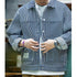 Striped Denim Loose Casual Jacket P0458