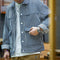 Striped Denim Loose Casual Jacket P0458