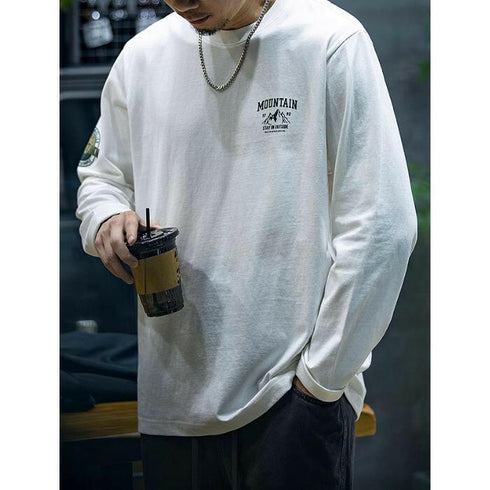 Long-Sleeved Loose Tide Bottoming T-shirt P0483