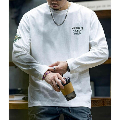 Long-Sleeved Loose Tide Bottoming T-shirt P0483