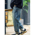 American Retro Straight Jeans Loose Fat Pants P0520