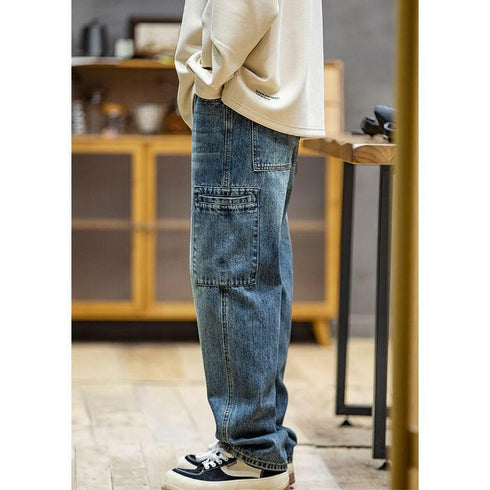 American Straight Jeans Loose Pants P0519