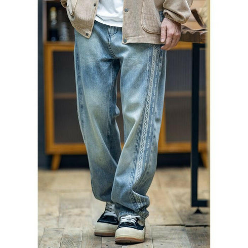 【OUTLET/即納】Loose Drape Straight Wide-legged Jeans P0501