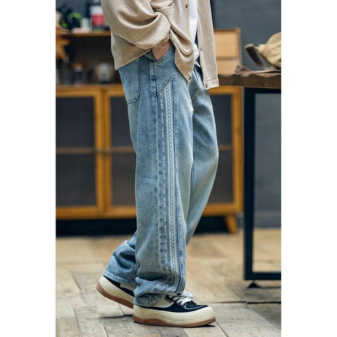 【OUTLET/即納】Loose Drape Straight Wide-legged Jeans P0501