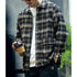 Cotton Long-sleeved Loose Plaid Shirt P0525