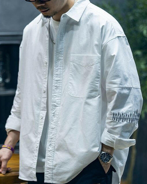 Stitch Detail Casual Shirt P0527