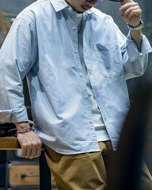 Stitch Detail Casual Shirt P0527