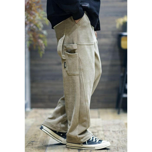【OUTLET/即納】リブテクスチャーソフトパンツ P0544